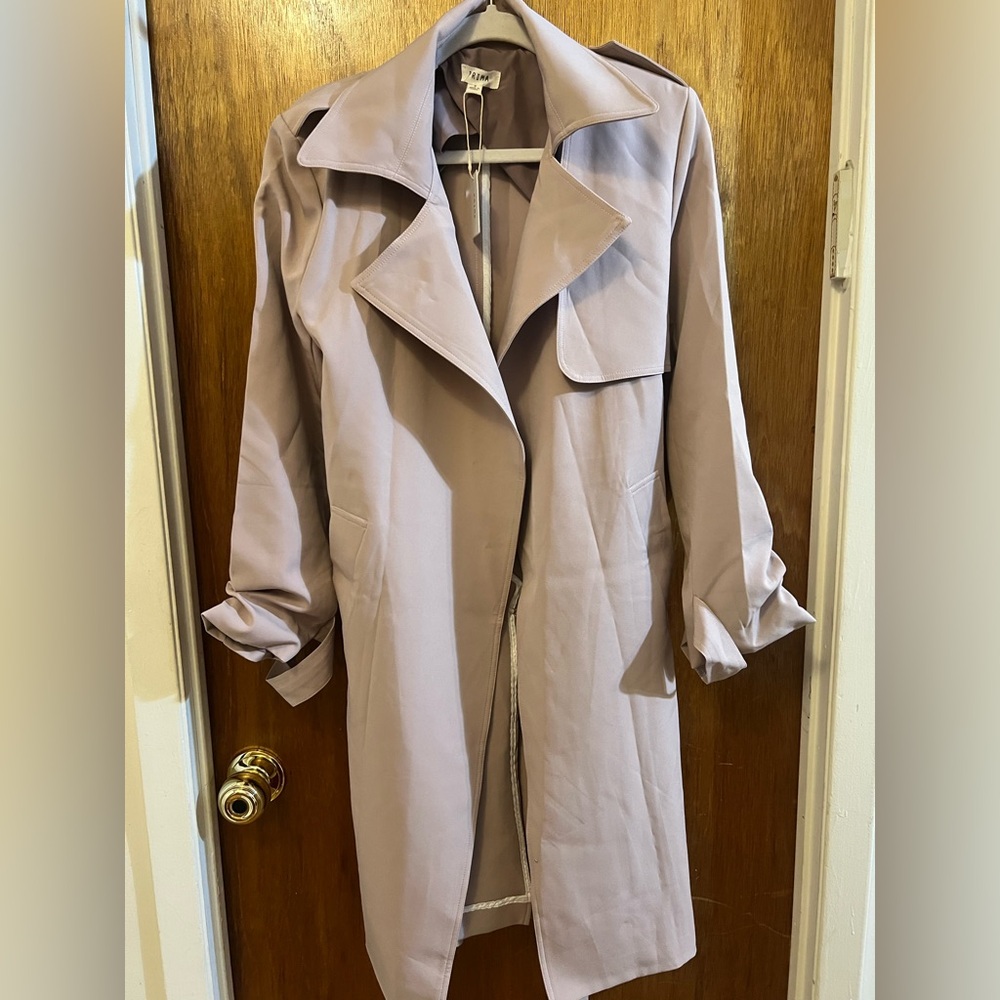 Elegant Mauve Trench Coat